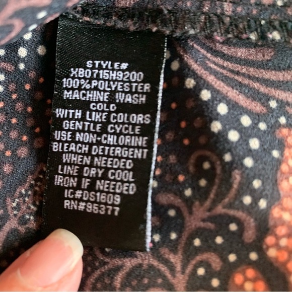 Sanctuary women's size small black paisley blouse - Picture 4 of 5